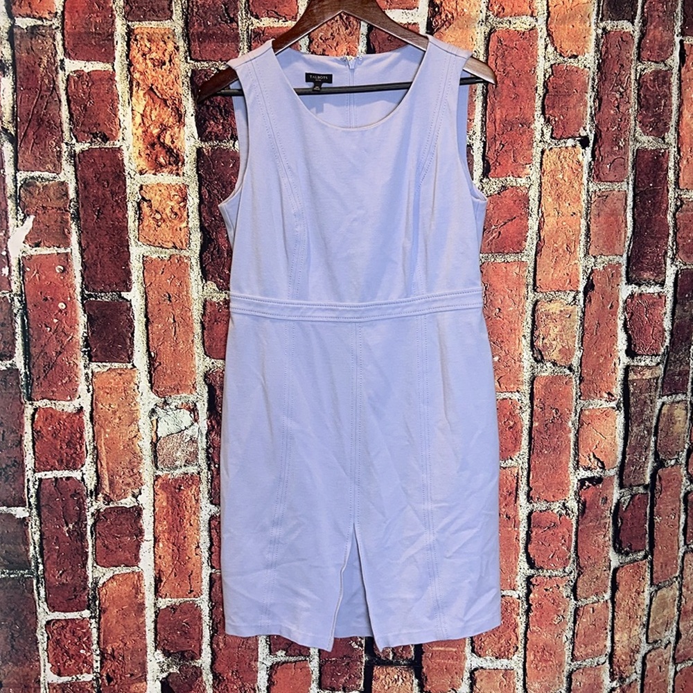 Talbots Lavender Knit Sheath Dress Size 10 P women’s dress